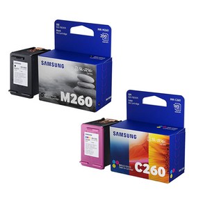 삼성 INK-M260 INK-C260 정품잉크 SL-J2160W SL-J2165W [GRE], 흑백+컬러3색, 1세트