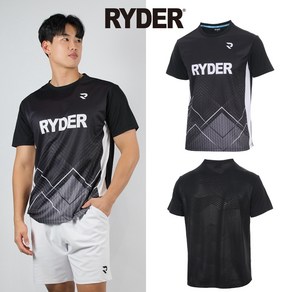 라이더 티셔츠 배드민턴 반팔 상의 남성 여성 게임웨어 블랙 2025R-3