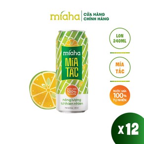 MIAHA 베트남 사탕수수 주스, 12개, 240ml