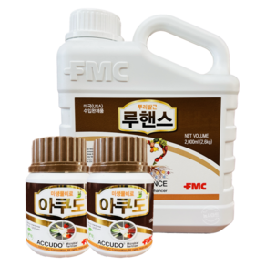 [농사마트] 아쿠도 100ml x 2병 루핸스 2L x 1병 세트 FMC코리아 사은품 계량컵 랜덤씨앗, 1세트, 2.2L