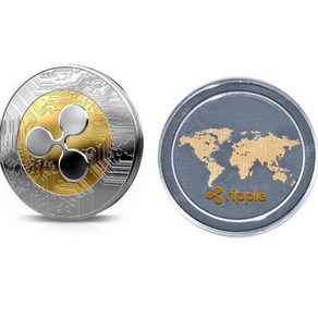 기념주화 리플 코인 XRP CRYPTO 기념 수집가 동전 선물 아트 컬렉션 물리적 금 신제품 1 개