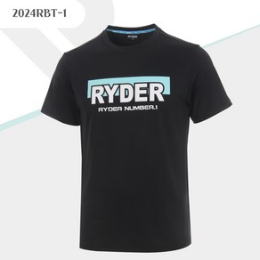 라이더 RYDER 2024RBT-1 기획티 블랙 남성/여성 반팔티셔츠 배드민턴 복 탁구 스쿼시 스포츠의류