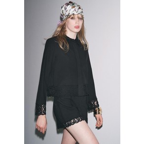 [국내배송]자라 ZARA ZW COLLECTION 크로셰 셔츠 - 블랙862484