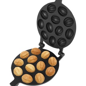 Walnut Cookie Mold Make 12 non-stick - Oeshki Mo 호두 쿠키 몰드 메이커 12 붙지 않는 - Oeshki 몰드 메이커 - 호두 쿠키 몰드, 1개, metallic