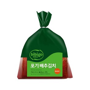 비비고 베이직 포기배추김치 4kg x1개, 없음, 1개