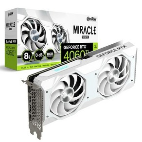 이엠텍 지포스 RTX 4060 Ti MIRACLE WHITE D6 8GB