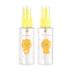 카카오프렌즈 리틀프렌즈 펌프용기 60ml 2개 1세트_리틀라이언 스프레이공병 화장품케이스 여행용 휴대용