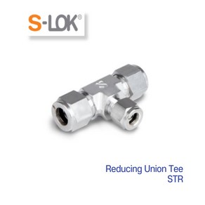 락피팅(Lok Fitting) 유니온이경티(Reducing Union Tee ) STR S-LOK(에스락), STR4-4-2(1/4-1/4-1/8), 1개