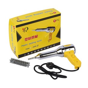 플라스틱 핫 에어 용접 건 토치 도구 기계 조정 가능한 열 키트 PE PVC 700W 220V-240V, 01 YELLOW, 1개