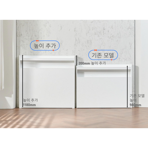 높이1180mm LED조명 선반 침대헤드보드 슈퍼싱글 퀸, 네이비