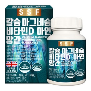 순수식품 칼슘 마그네슘 비타민D 아연 1350mg, 90정, 1개