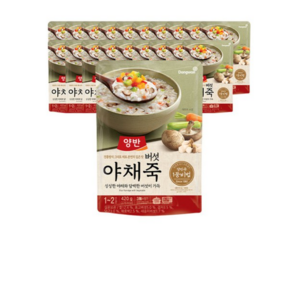 양반 버섯 야채죽, 420g, 6개