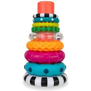 Sassy Stacks of Circles Stacking Ring STEM Learning Toy 9 Piece Set Age 6+ Months-B07NXDJ52C