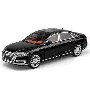 AUDI 아우디 A8 럭셔리 세단 1대24 자동차 미니카 모형 다이캐스트 꿈꾸는다락방, 블랙, 1개