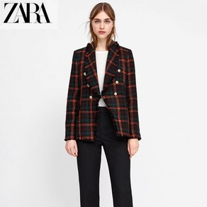 ZARA 자라 더블 브레스트 트위드자켓