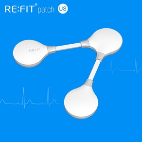 [리핏패치 U8] 120시간 6채널 가정용 심전도 측정기 심전계 심전도검사 웨어러블