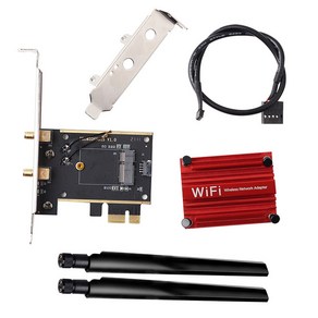 와이파이 6E PCIe 무선 와이파이 어댑터 802 11ax 블루투스 5 2 트라이 밴드 2 4G 5G 6Ghz AX210NGW 네트워크 랜 카드, 2) ADAPTER, 1개