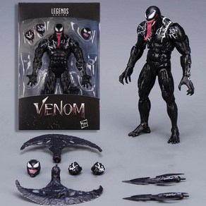 베놈 레전드 액션 피규어 관절 이동 얼굴 조각상 모델 모형 인형 소장 선물, 1개, 1. Venom A