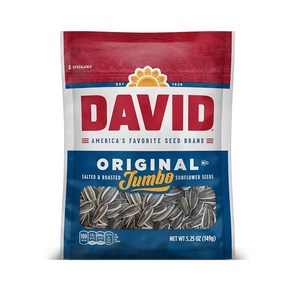 DAVID SEEDS 로스트 앤 솔티드 오리지널 점보 해바라기 씨앗 148.8g5.7온스 12팩, 12개