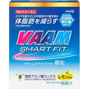 VAAM 밤 스마트핏 과립(물없이섭취) 레몬맛 10개입 ARF아미노산1500mg 체지방감소 BMI지수개선 [헬스 트레이닝 보충제], 단일, 1개