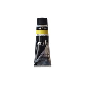 알파색채 미술 아크릴칼라물감 1시리즈 50ml 낱색 1개, 902번 레몬옐로우