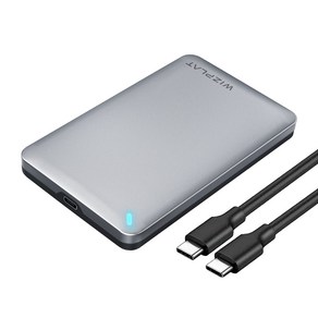 위즈플랫 포터블 외장하드 케이스 USB-C TO C USB 3.2 Gen2 HDD SSD FHD-254UC-C, 1개