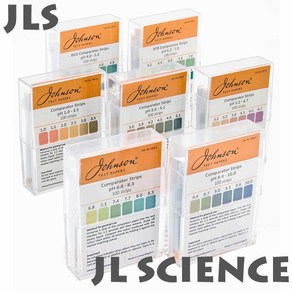 [JLS] Johnson pH Test Pape 초정밀측정 pH 0.2~0.5 간격 측정가능 pH시험지 8종 스틱형 (100매입), pH 1.0~3.5 (100매입)