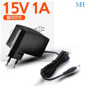 명호전자 15V1A 아답터 벽걸이형(ANY15100A-1) DC 15V 1A 어댑터, 1개