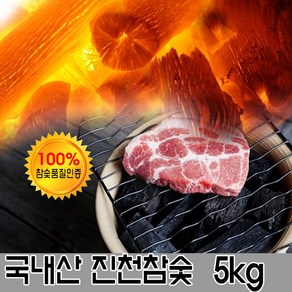 국내산 진천참숯 바베큐참숯 캠핑숯 구이용참숯, 바베큐참숯 5kg, 1개, 5kg