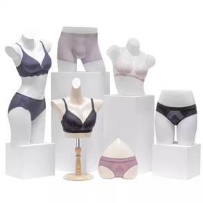 속옷 마네킹 토르소 업소용 촬영 소품 여자 디피, 1개, 피부색 플랫숄더 브라 여성 모델