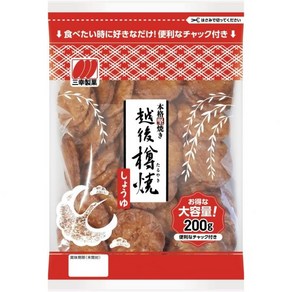 일본 산코 에치고 타루야키 간장맛 쌀과자 센베 200g 6팩 510740, 6개