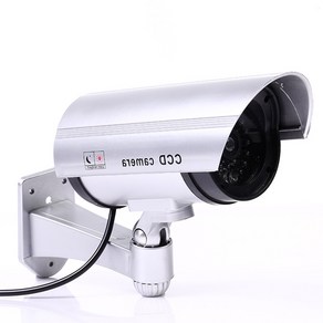 가짜 CCTV 모형 카메라 원형, 적외선 카메라 화이트., 1개