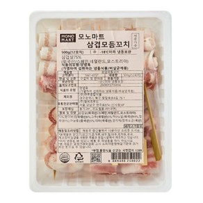 캠핑 삼겹살 꼬치 세트 캠핑용 모듬 삼겹말이, 2개, 500g