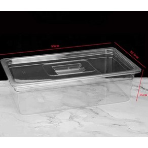 11L 25L 수비드 랙 머신 투명한 통 용기 컨테이너 용기 수조, 2. 평평한커버32.5x17.5x15