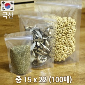 제이에스지 투명 스탠딩 지퍼백 소분 비닐백 100매, 1세트, 중(M), 100개입