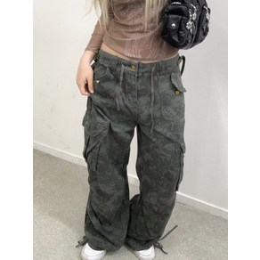 (high quality) y2k camouflage wide-fit pants