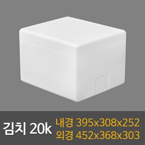 택배용 식품용 스티로폼박스 묶음판매, 김치20k(12ea), 1개