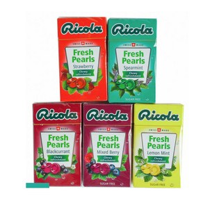 Ricola Fresh Pearls 스위스 허브캔디 리콜라 캔디 25g 5종