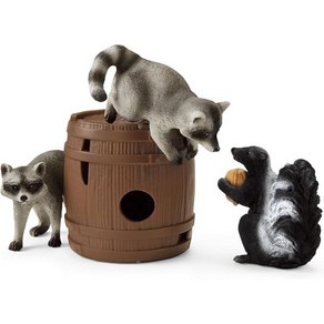 슐라이히 Schleich Wild Life 5피스 플레이 세트 3~8세 키즈 용 동물 너티 장난, Fome Box Style, 1개