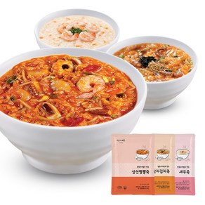 CS004 서울마님죽 낙지김치죽+삼선짬뽕죽+새우죽 set, 500g, 1세트