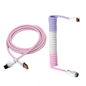 기계식 키보드 용 코일 키보드 케이블 에이 바이어터 커넥터 Connector Type-C에서 USB a