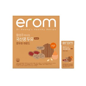 이롬 황성주 국산콩 두유 플러스 호두 아몬드, 190ml, 16개