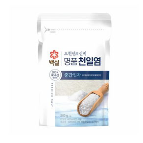 CJ 명품 천일염 오천년의신비 중간입자, 500g, 2개