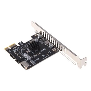 PCI-E에서 USB3 Type-E 전면 패널 Type-C 19P PCI-E X1 용 확장 카드 -x16