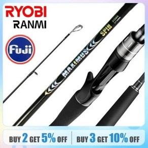 RYOBI RANMI MAXIMUS 루어 낚싯대 탄소 후지 가이드 스피닝 캐스팅 로드 3-50g ML/MH 트래블 1.8m 2.1m 2.4m 2.7m 3.0m 30T, 01 spinning 1.83m7-28g