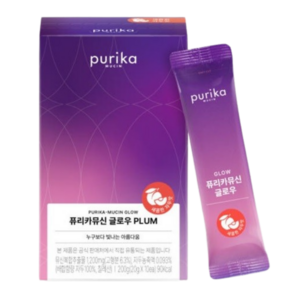 퓨리카뮤신 글로우 PLUM 자두맛 먹는 콜라겐 10포 1개 200g