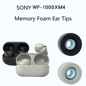 헤드폰 이어 패드 호환 Sony wf-1000xm4 용 메모리 폼 이어팁 tws 귀마개 버드 소음 감소 sony wf1000xm4 헤드폰액세서리 용 미끄럼 방지, 블랙 (들)