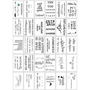 영문 글씨 타투 스티커 (30종세트), 1개