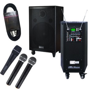 400W 충전식스피커 핸드2 EG-410 유선마이크 BKD301