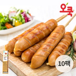 오쿡 닭가슴살소시지 핫바 불갈비 70g 10팩